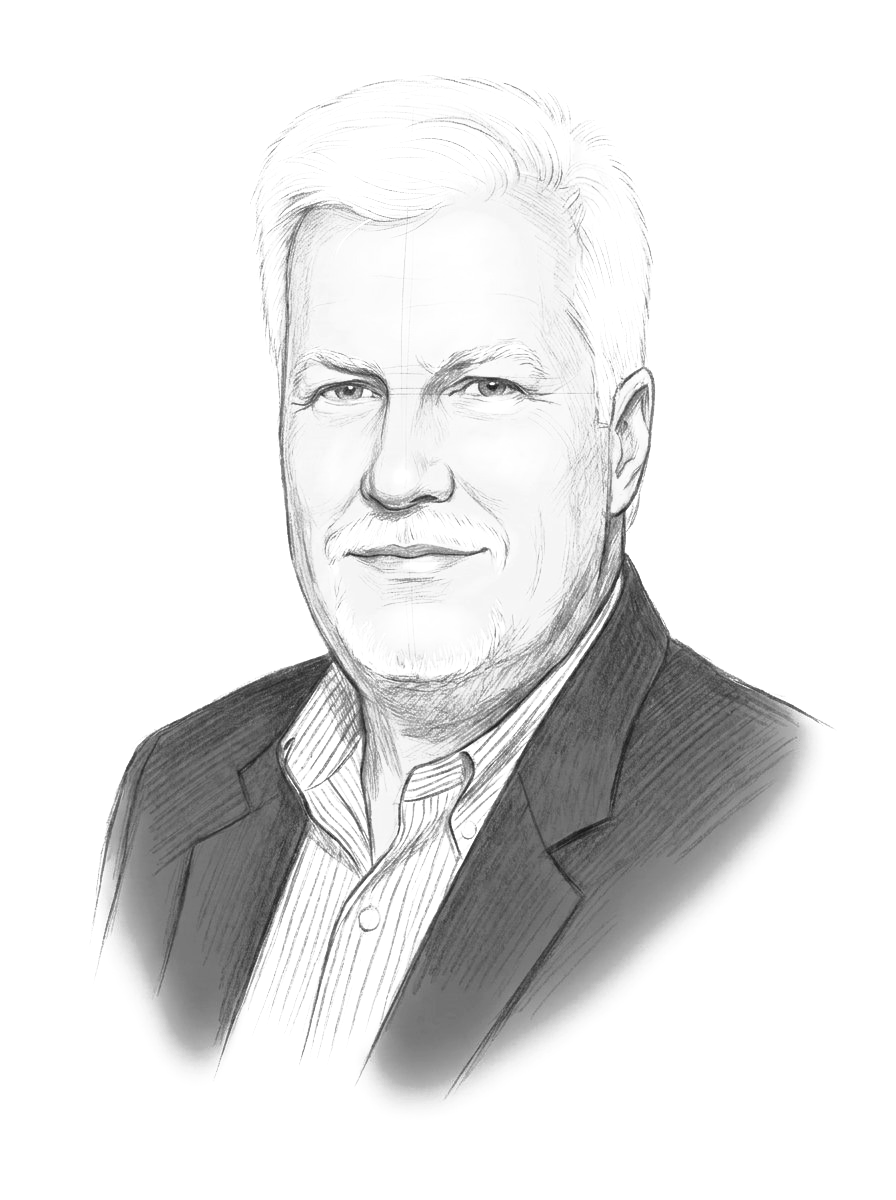 Sketch portrait of Bob Graham