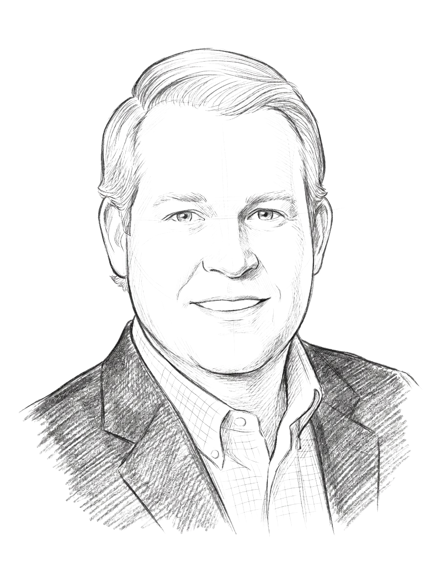 Sketch portrait of Rob Brown