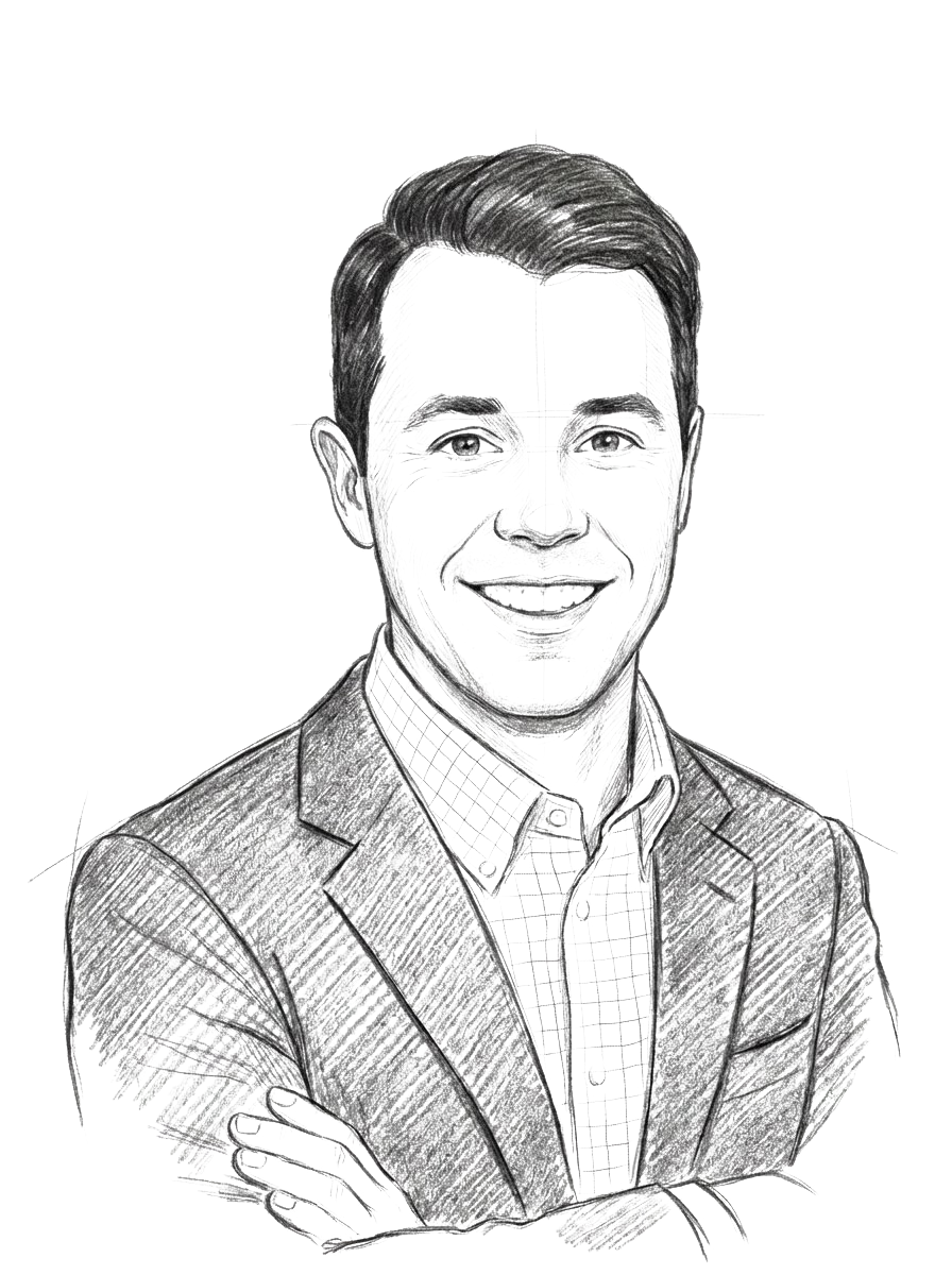 Sketch portrait of Ryan Moyer